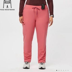 Figs desert rose Yola high waisted scrub pants in XL